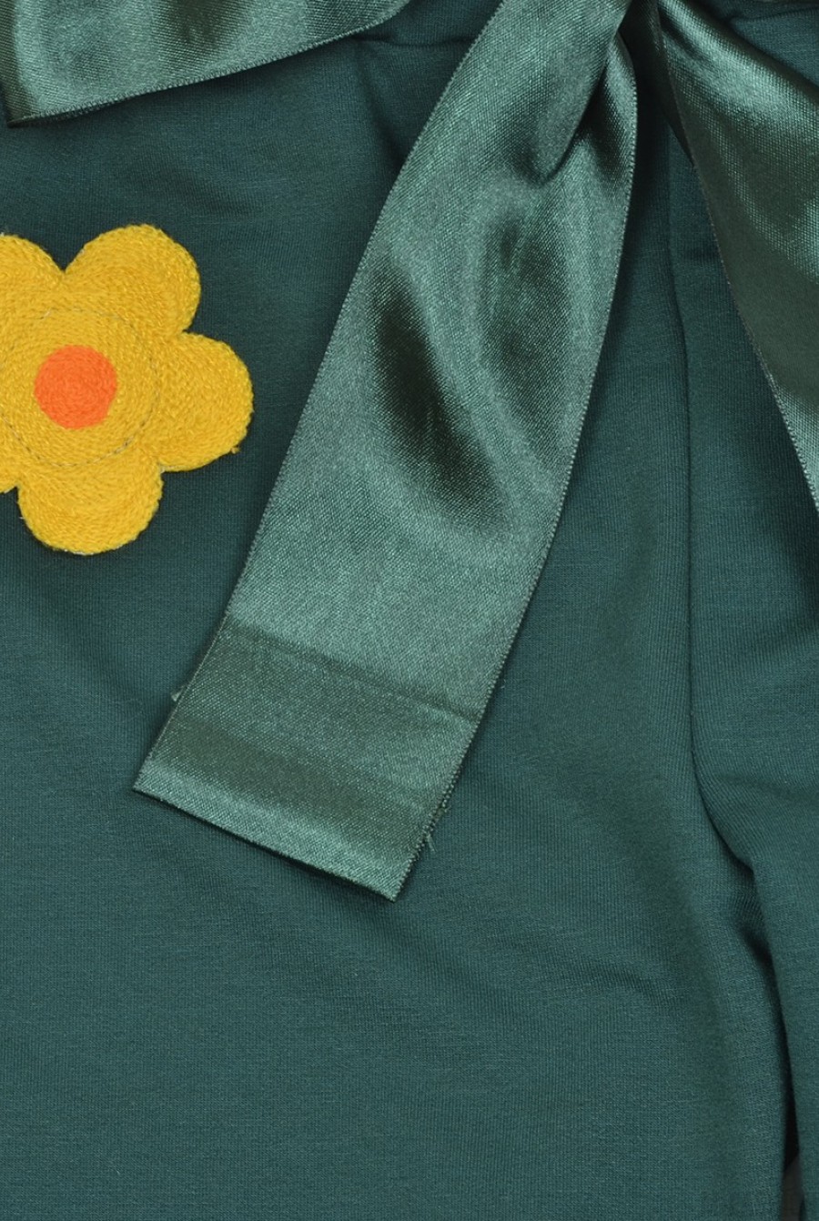Спортивные штаны с яркими цветочными нашивками- Фото 3