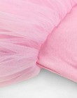 Розовое боди из хлопка с короткими рукавами, принтом и фатиновой юбкой