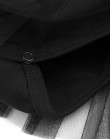 Черное хлопковое боди с короткими рукавами, принтом и фатиновой юбкой