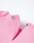 Хлопковое розовое боди с короткими рукавами и с возможностью индивидуальной печати имени на принте