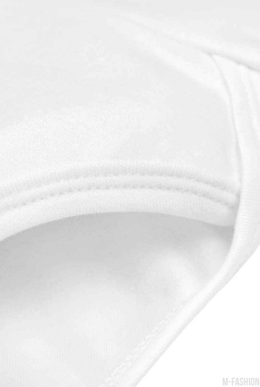 Белый котоновый боди с короткими рукавами и принтом- Фото 3