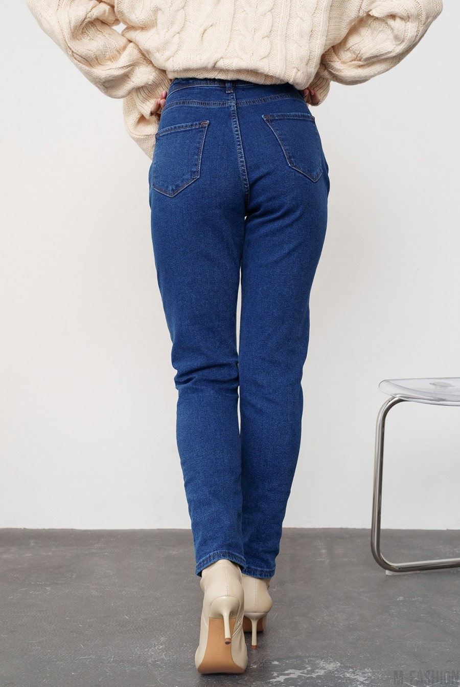 Синие свободные джинсы Момы- Фото 3