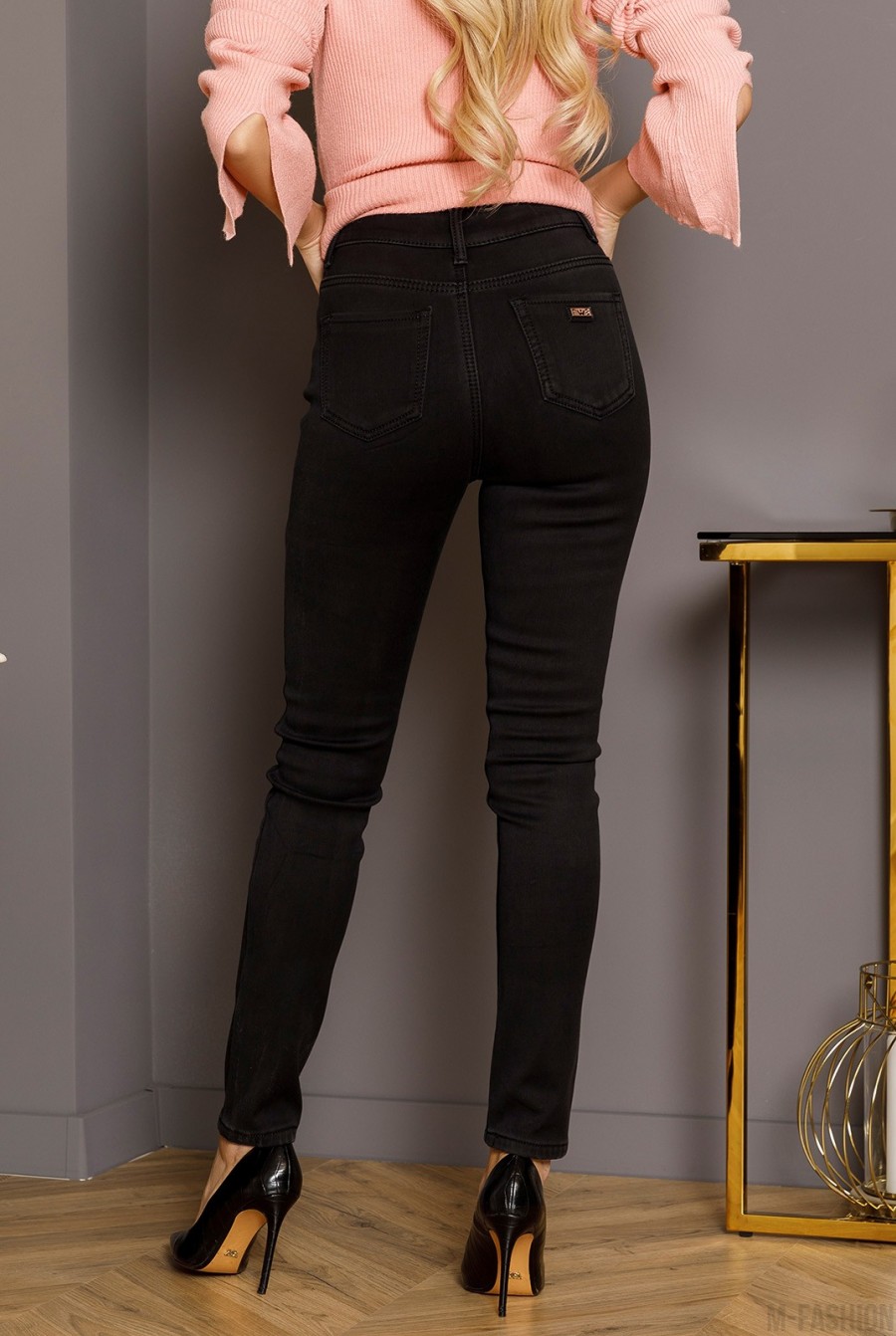 Черные джинсы супер скинни- Фото 3