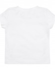 Белая котоновая футболка с короткими рукавами и принтом