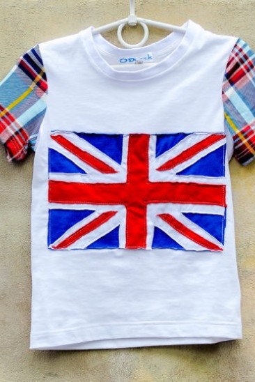 Детская футболка с флагом Британии
