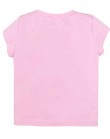 Розовая хлопковая футболка с принтом и короткими рукавами