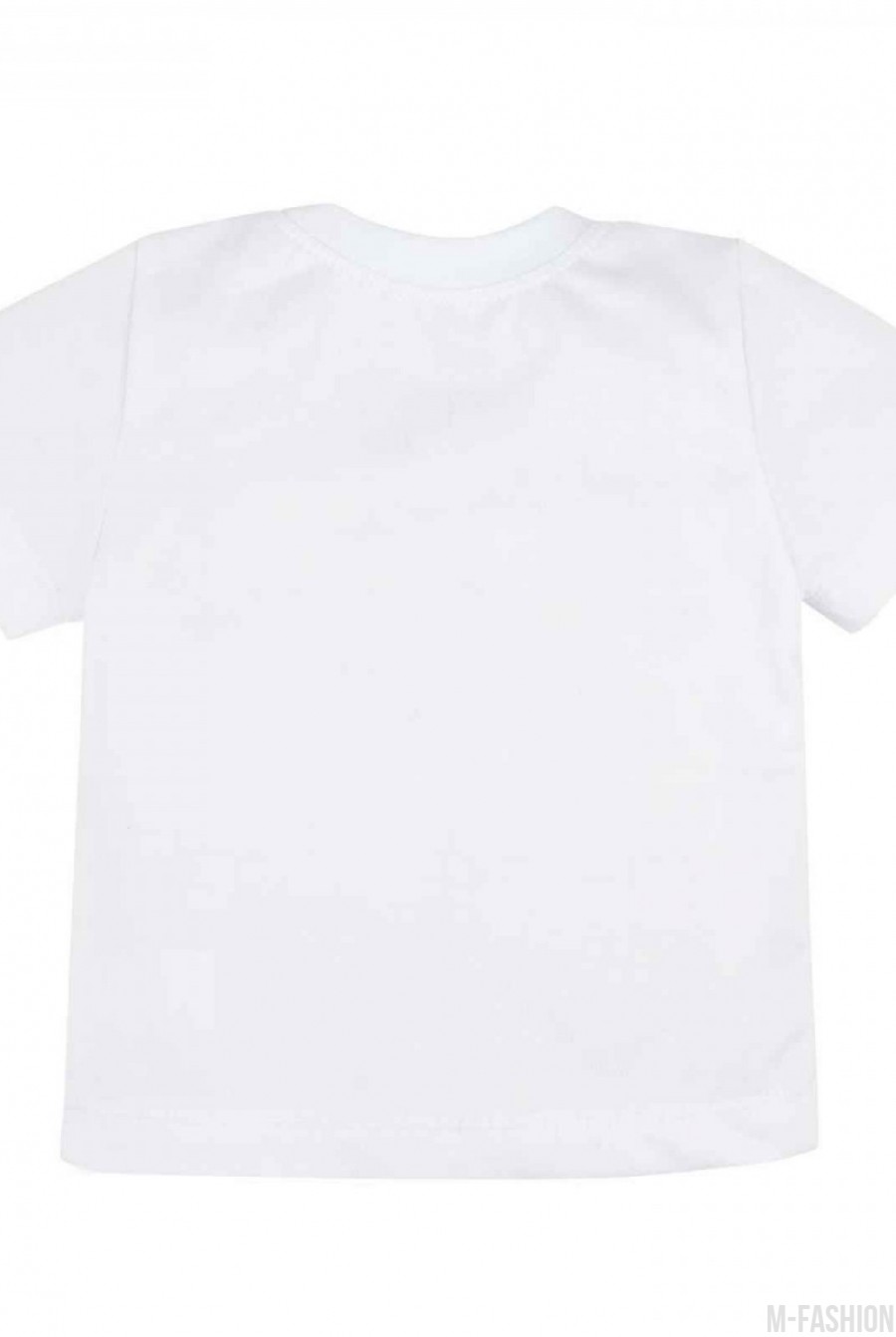 Белая трикотажная футболка с возможностью индивидуальной печати имени (латиница) и цифры (1-7) на принте- Фото 4