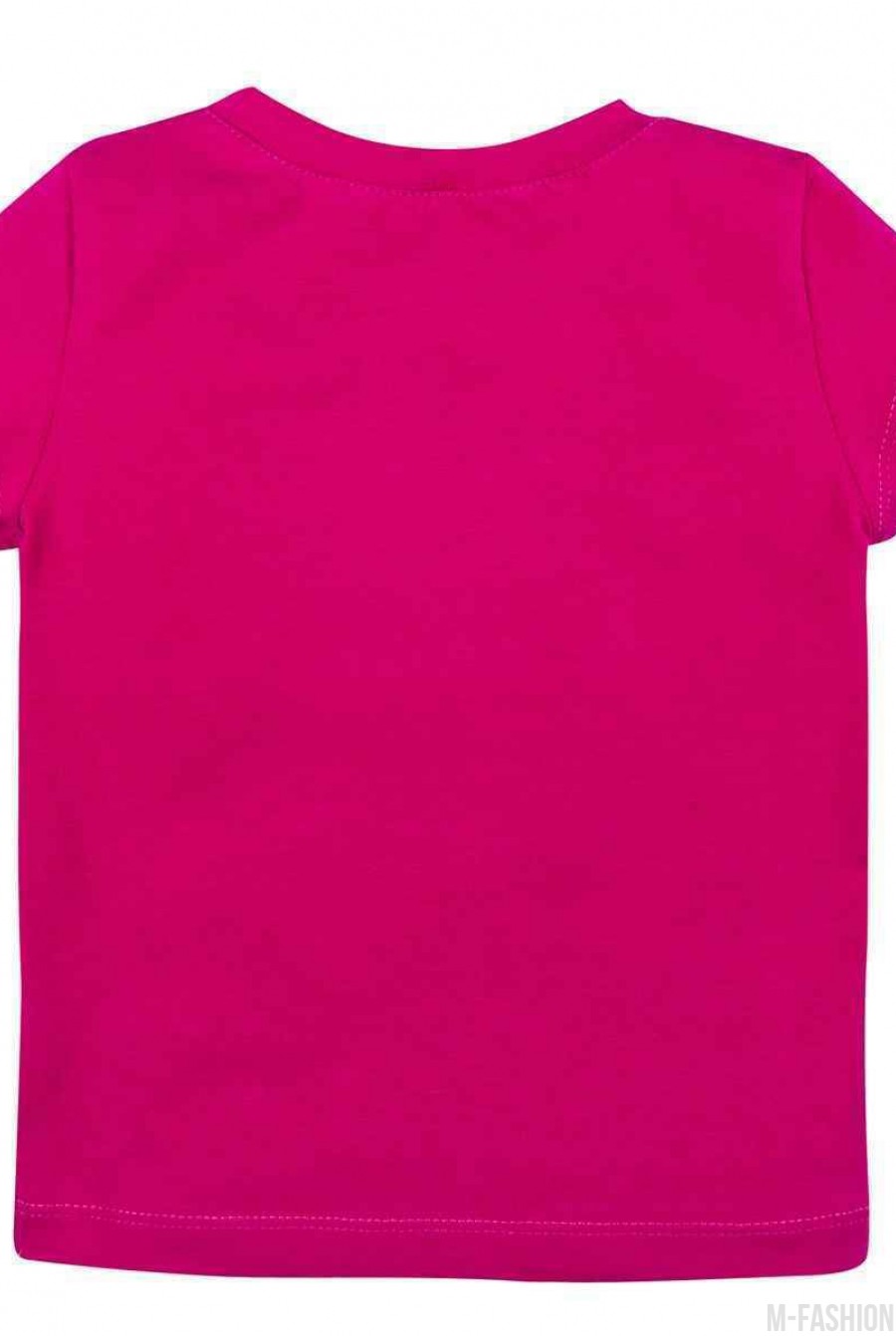 Малиновая трикотажная футболка с возможностью индивидуальной печати фамилии на принте- Фото 2