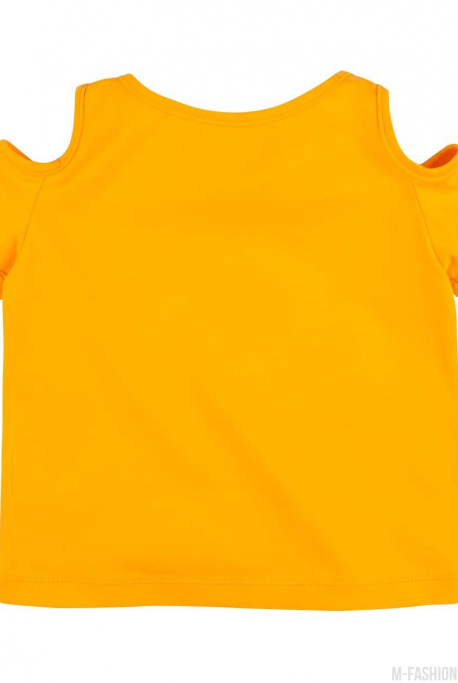 Трикотажная футболка с разрезами на плечах и с возможностью индивидуальной печати цифры (1-9) на принте- Фото 2