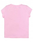 Хлопковая розовая футболка с короткими рукавами и принтом