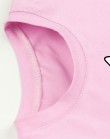 Хлопковая розовая футболка с короткими рукавами и принтом