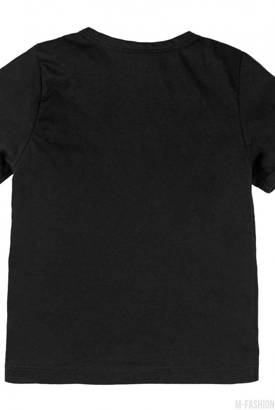 Котоновая футболка с короткими рукавами и принтом- Фото 3