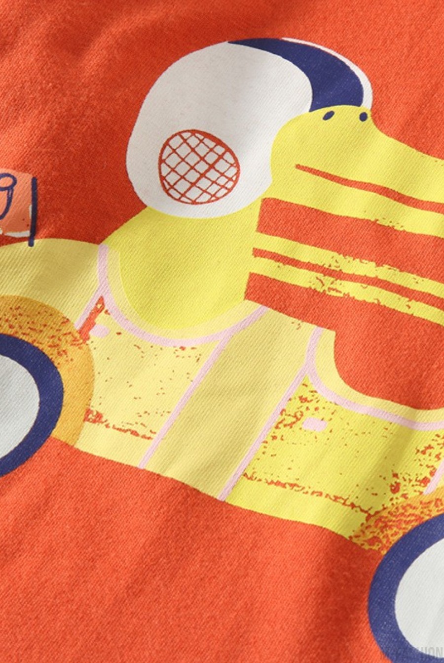 Оранжевая хлопковая кофта с аппликацией- Фото 3