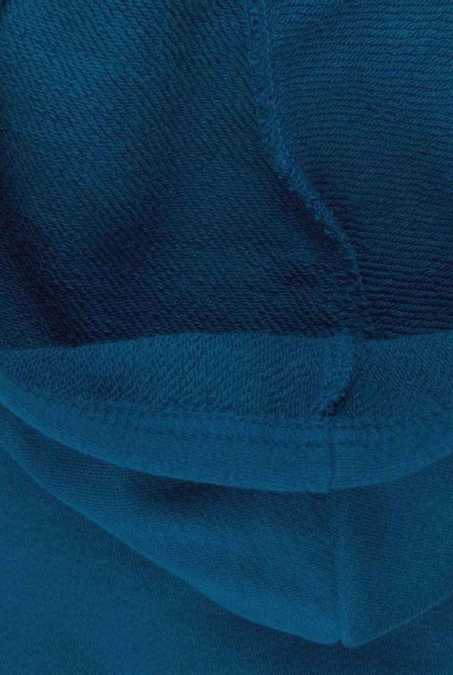 Синий кардиган из футера с капюшоном и пуговицами- Фото 5