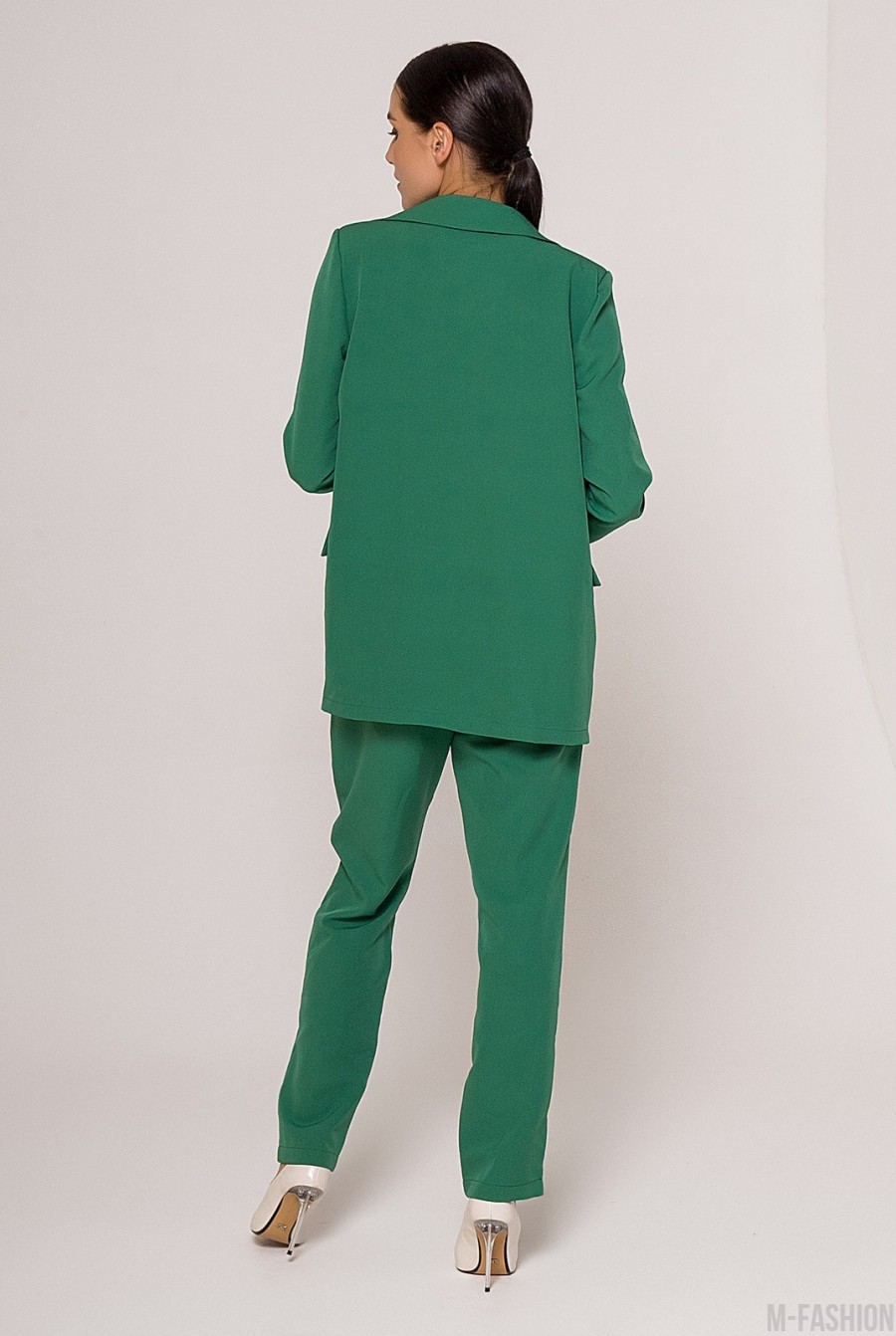 Зеленый костюм тройка с топом- Фото 3