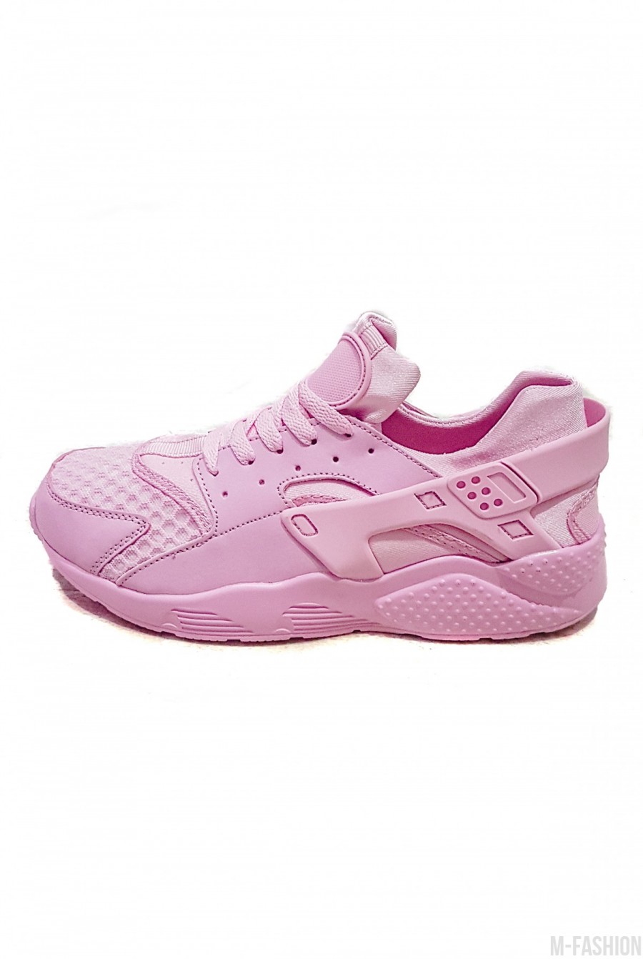 Розовые однотонные спортивные кроссовки- Фото 2