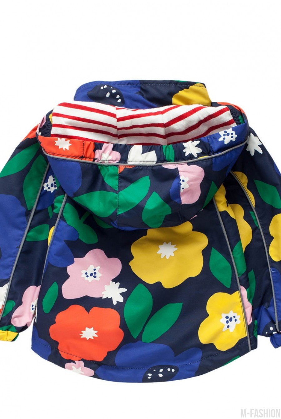 Легкая цветная куртка с капюшоном и ассиметричной молнией- Фото 2
