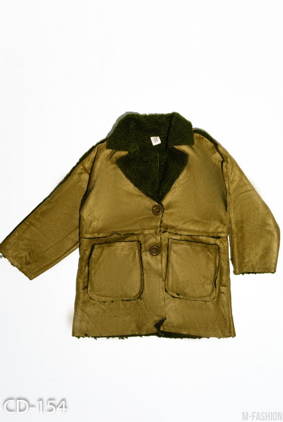 Куртка цвета хаки из нубука на меху - Фото 1