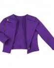 Фиолетовая легкая трикотажная куртка на подкладке с ассиметричной застежкой