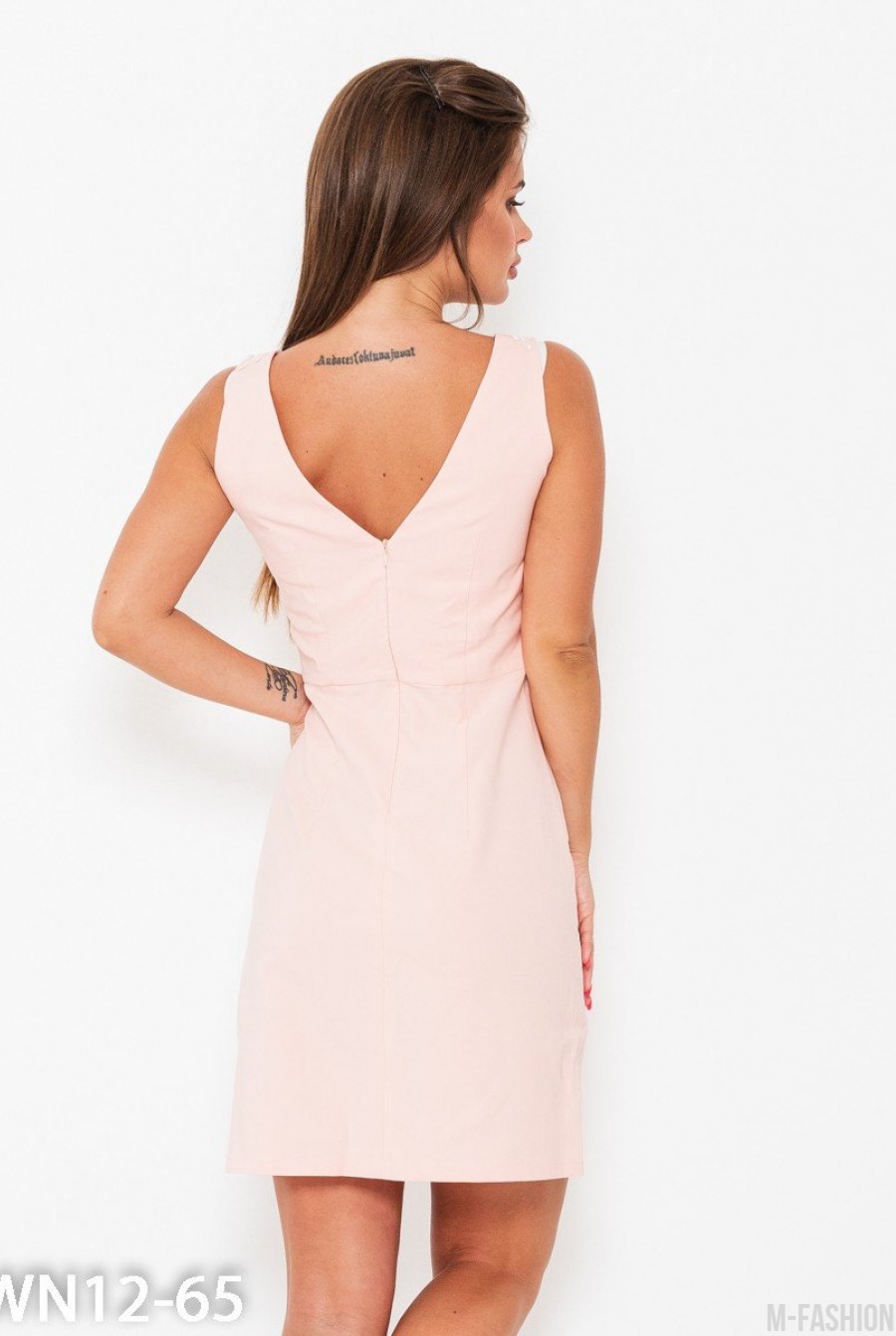 Розовое нарядное платье с объемным кружевом- Фото 3