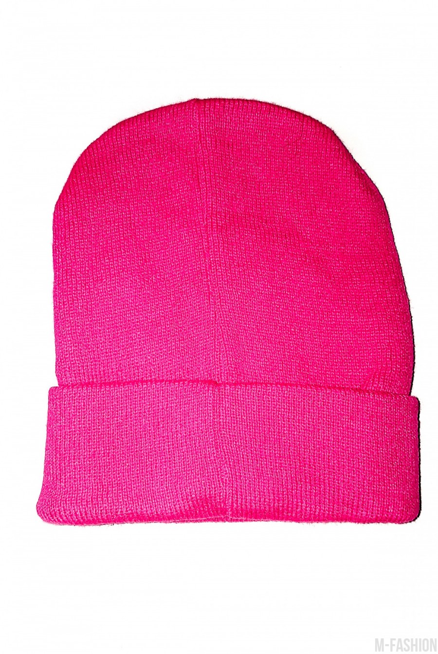 Розовая шапка с черной вышивкой BOY на отвороте- Фото 2