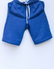 Шорты летние синего цвета с карманами и шнурком для регулировки ширины