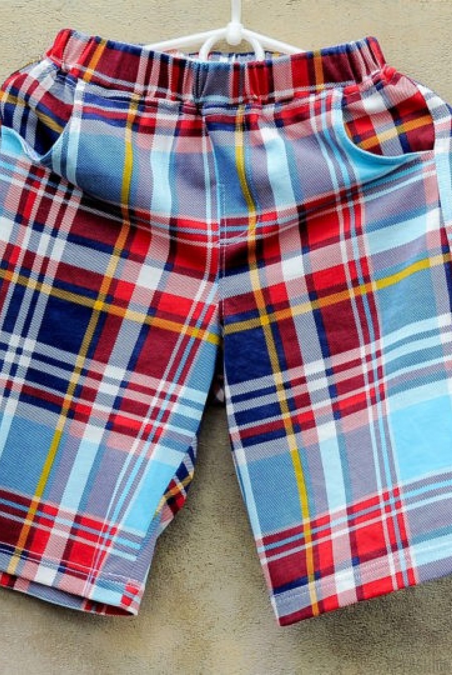 Шорты летние расцветка "шотландка" с карманами - Фото 1