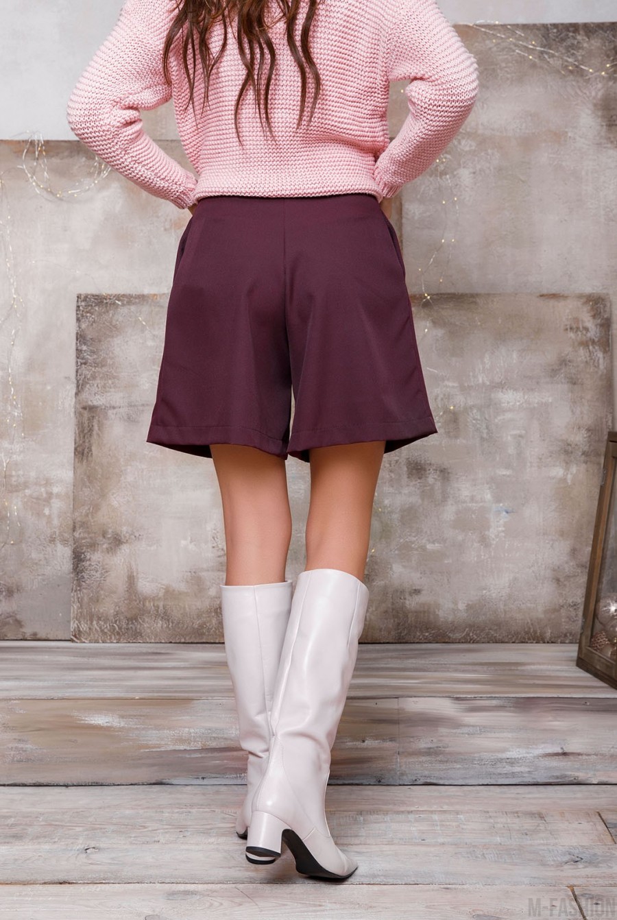 Фиолетовые свободные юбка-шорты- Фото 3