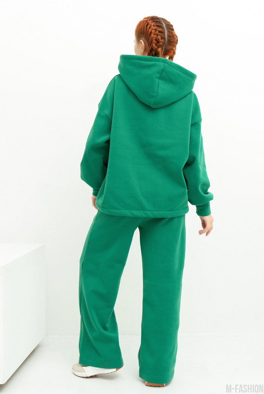 Зеленый утепленный костюм с принтом- Фото 3