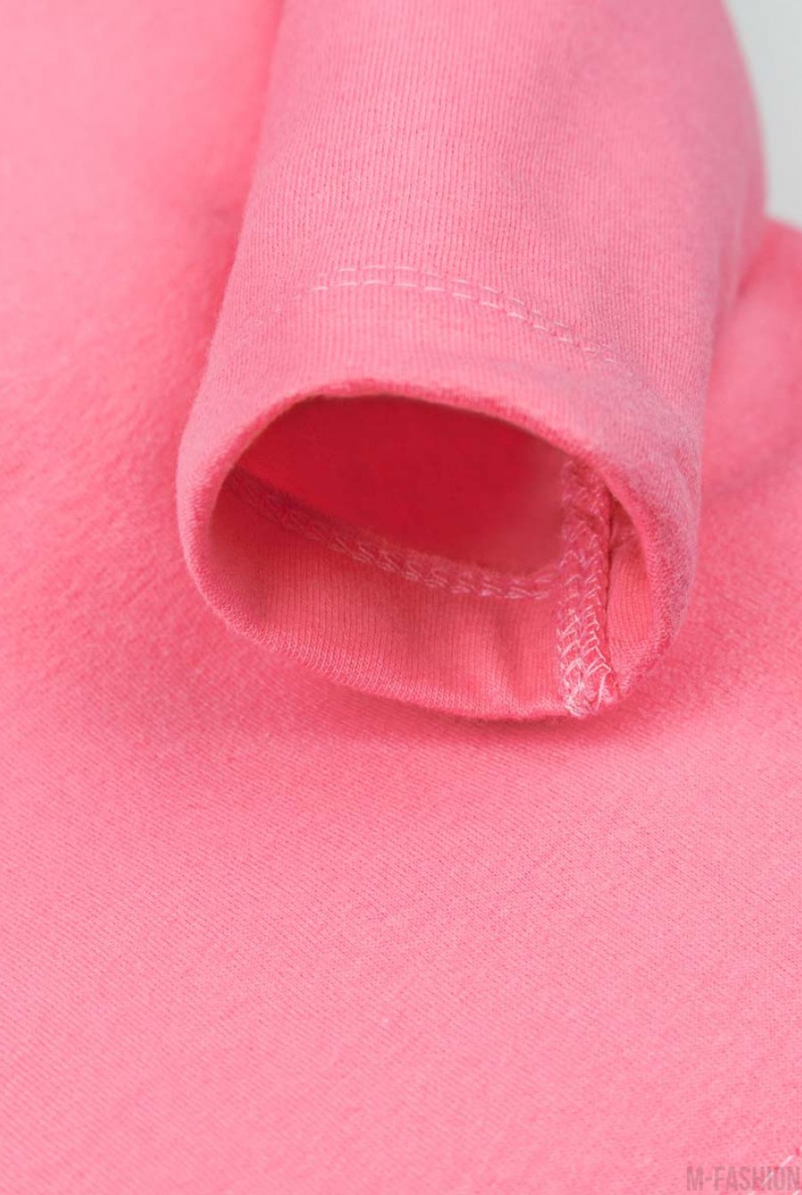 Розовый костюм из футера с начесом- Фото 6