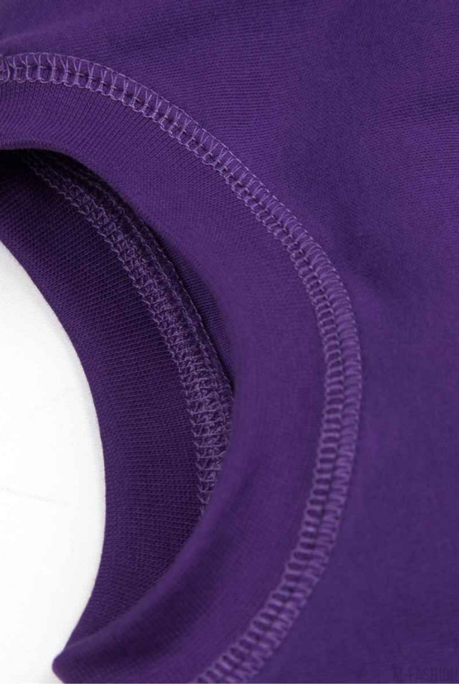 Фиолетовый хлопковый костюм с возможностью индивидуальной печати имени на принте- Фото 5