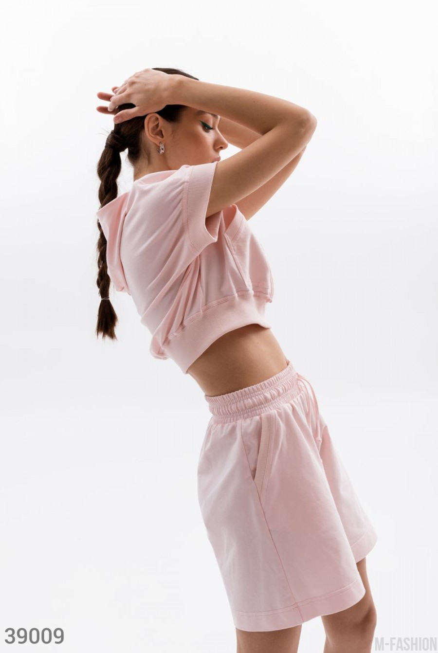 Спортивный костюм нежно-розового цвета- Фото 7