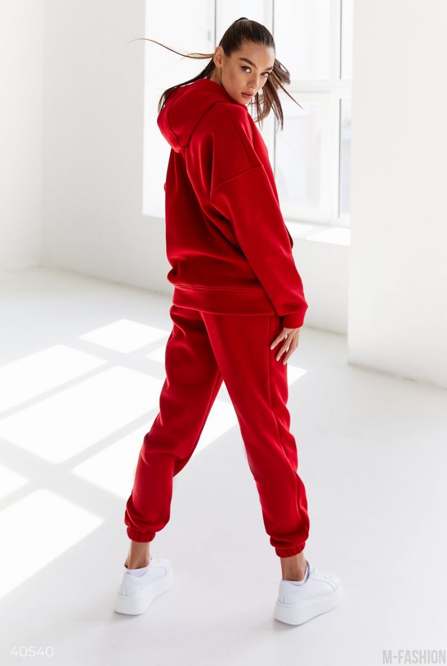 Теплый красный костюм на флисе- Фото 9
