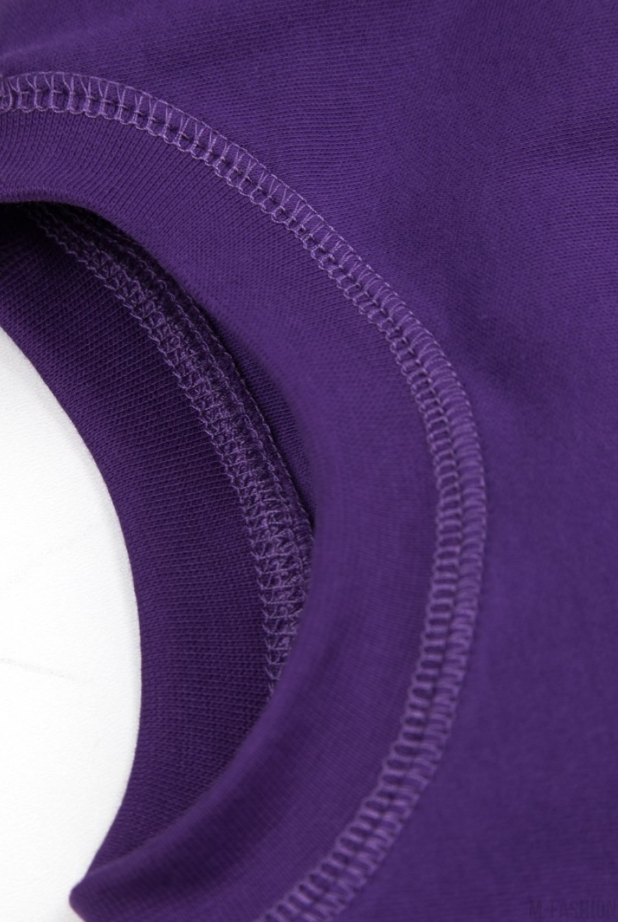 Фиолетовый котоновый спортивный костюм с принтом- Фото 5