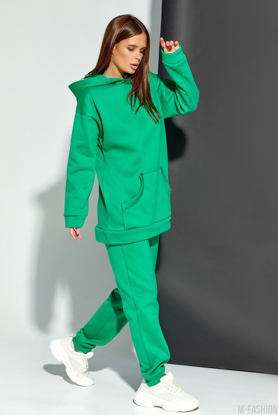 Зеленый утепленный костюм из батальной серии - Фото 1