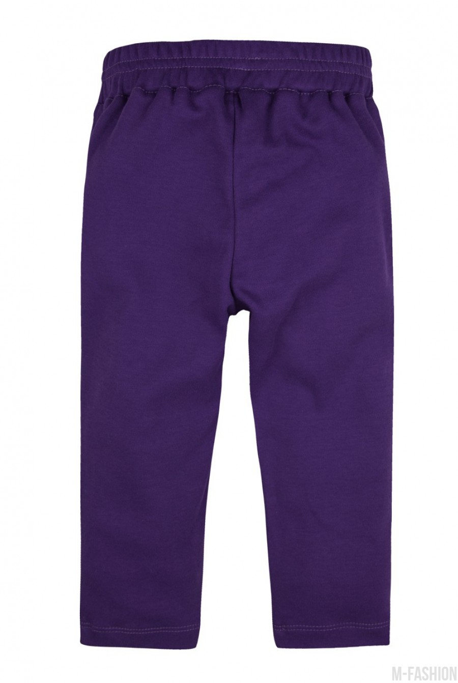Фиолетовые трикотажные штаны на резинке- Фото 4