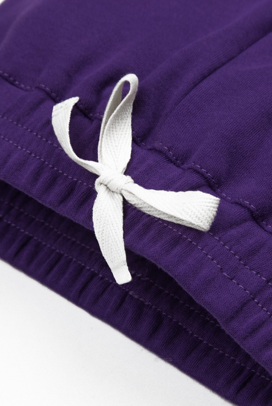 Фиолетовые трикотажные штаны на резинке- Фото 5