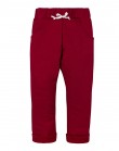 Красные штаны из футера на резинке, с карманами и подворотами