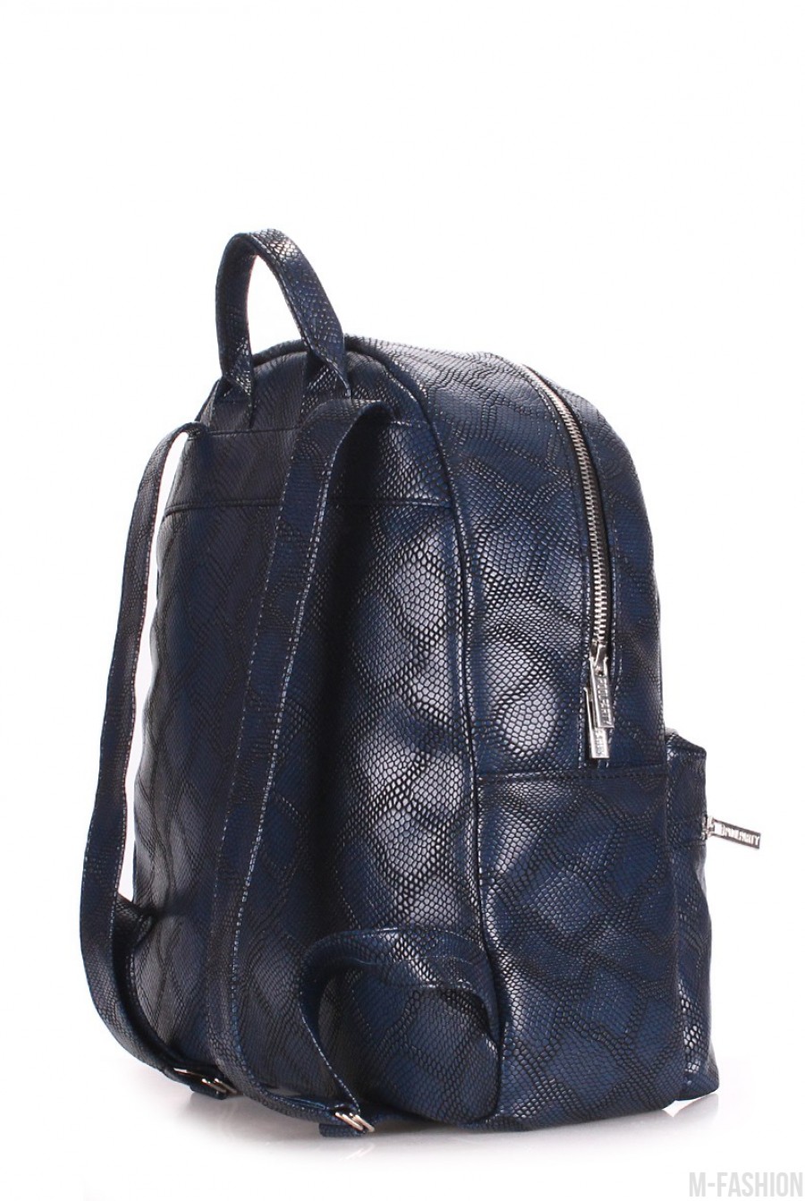 Рюкзак синий из эко-кожи- Фото 3