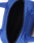 Стеганая сумка-саквояж в сине-матовом цвете