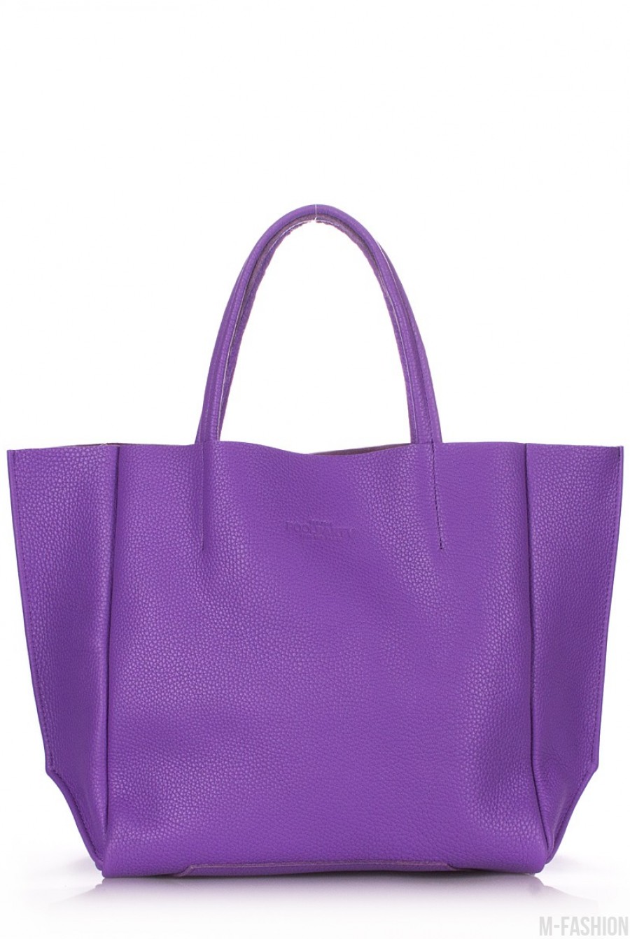 Кожаная фиолетовая сумка Soho классического дизайна - Фото 1