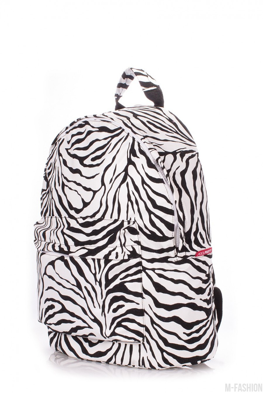 Рюкзак из эко-кожи с принтом под зебру- Фото 2