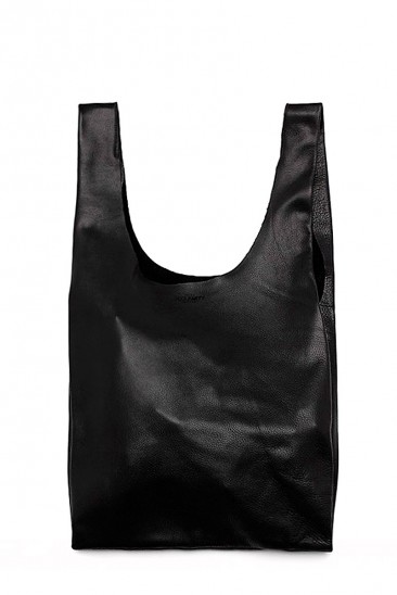 Черная сумка Tote из натуральной кожи