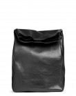 Кожаная черная сумка-клатч Lunchbox