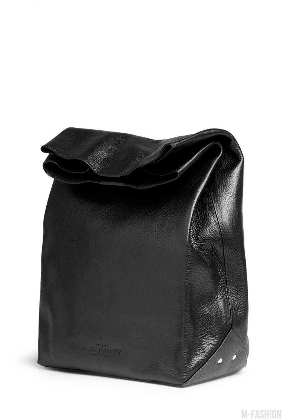 Кожаная черная сумка-клатч Lunchbox- Фото 2