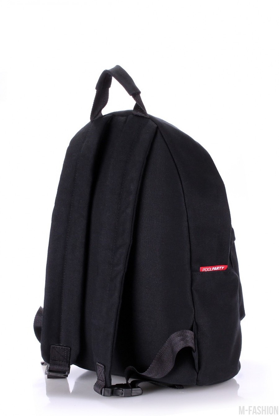 Черный прогулочный рюкзак из натурального хлопка- Фото 2