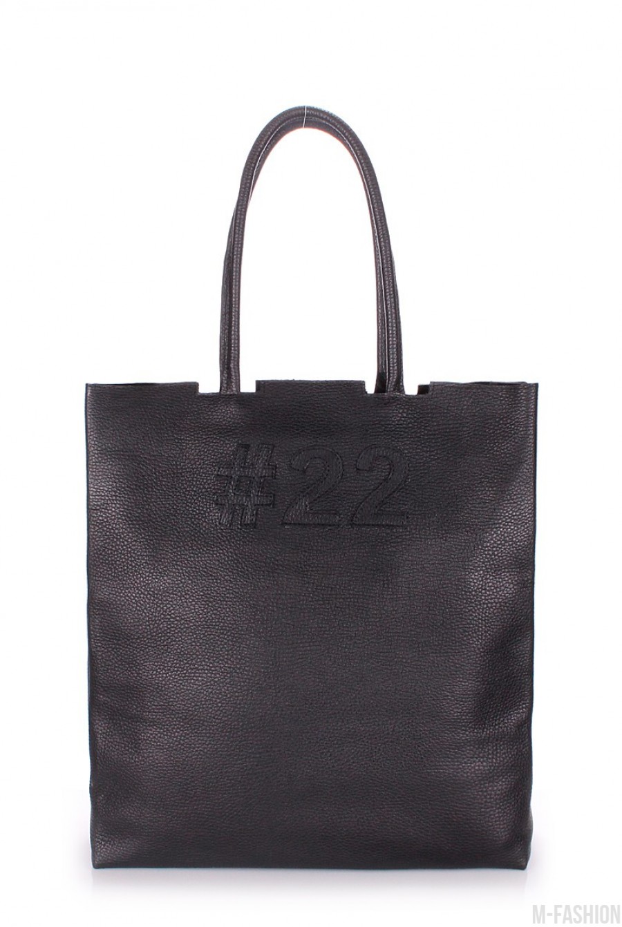 Кожаная черная сумка #22 - Фото 1