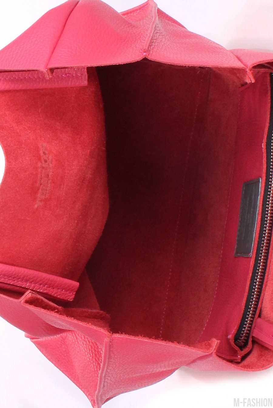 Кожаная малиновая сумка Soho- Фото 3