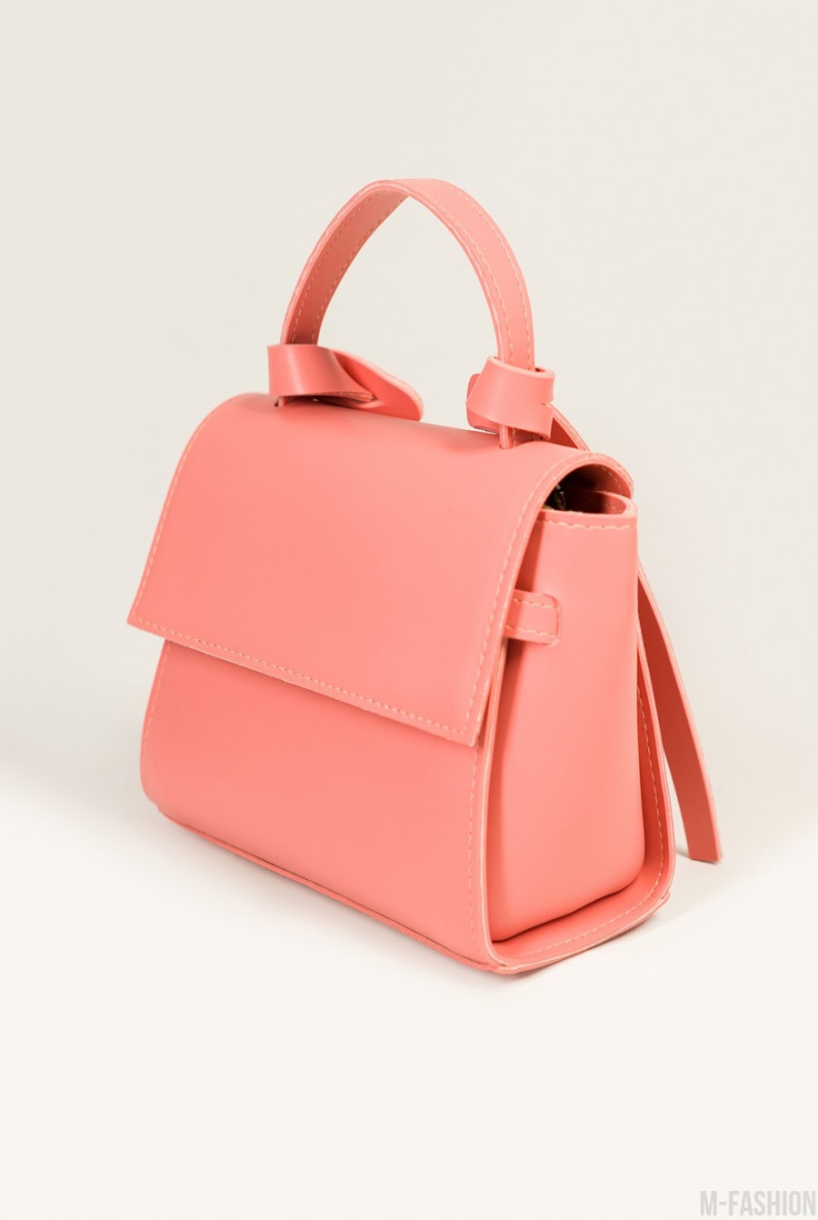Розовая кожаная сумка-чемоданчик- Фото 2