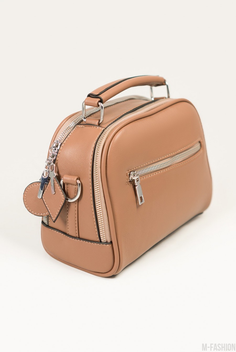 Темно-розовая сумка-чемоданчик из эко-кожи- Фото 2